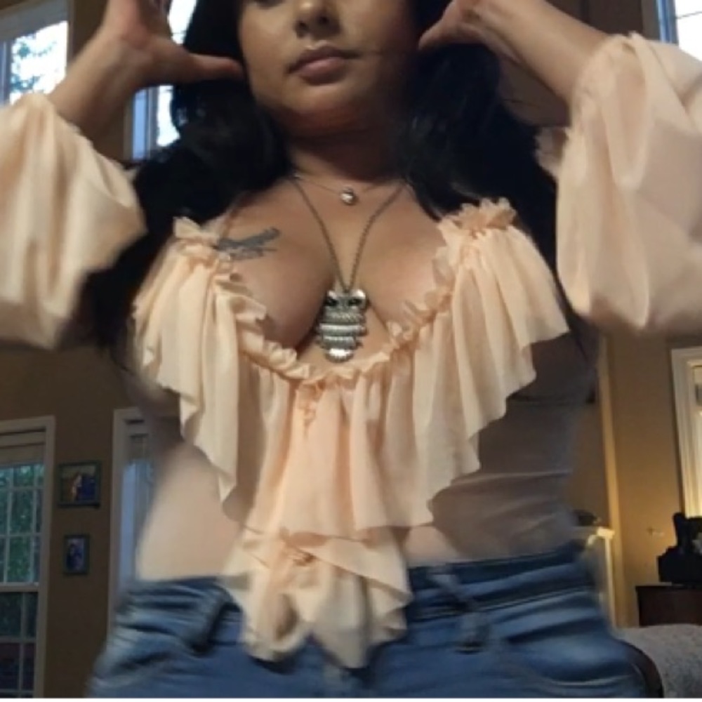 Peach blouse